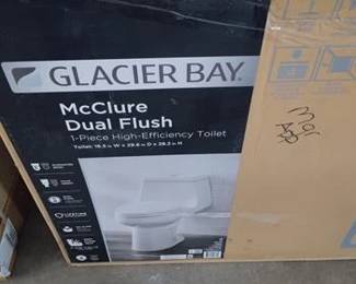 1-piece 1.1 GPF/1.6 GPF High Efficiency Dual Flush Elongated Toilet