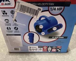 B-Air 13.3 in. H 3 speed Blower Fan