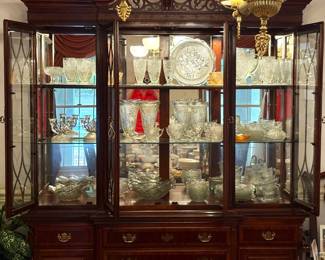 "Iris" clear Depression glass