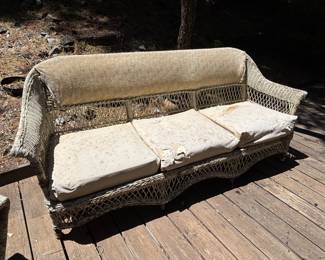 Antique wicker sofa