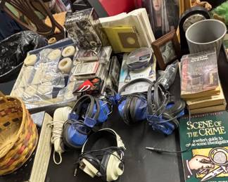 Head phones & bric a rac