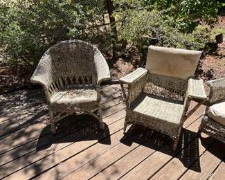 Antique wicker chairs
