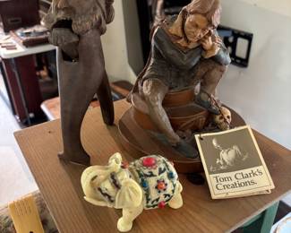 Antique nut cracker Tom Clark figural  & elephant