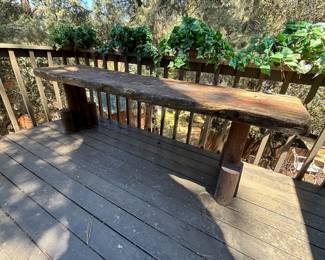 Log wood table