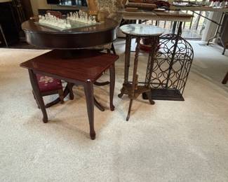 Wine rack & side tables