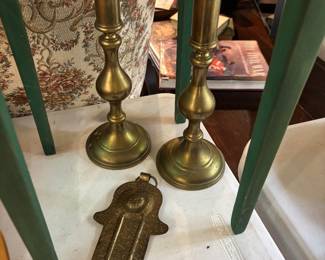 Brass candlesticks 