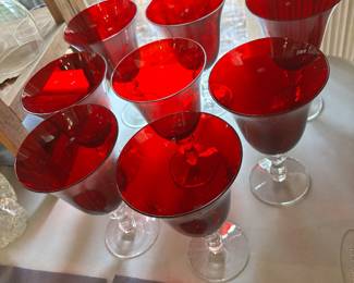 Ruby glass glasses