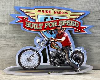 RIDE HARD METAL WALL ART LARRY GROSSMAN