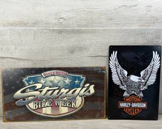 METAL WALL ART HARLEY DAVIDSON & STURGIS BIKE WEEK