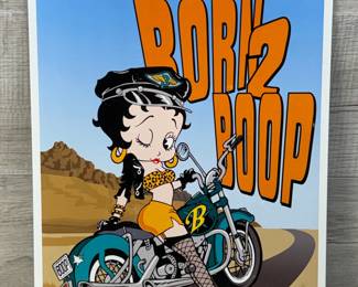 BETTY BOOP MOTORCYCLE METAL SIGN
