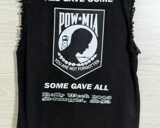 VINTAGE STURGIS RALLY POW MIA SLEEVELESS SHIRT