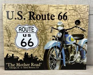 US ROUTE 66 THEMOTHER ROAD METAL SIGN