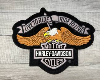 HARLEY DAVIDSON LIVE TO RIDE AMERICAN EAGLE PATCH