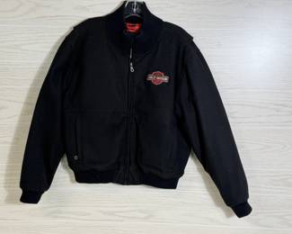 HARLEY DAVIDSON BLACK MERINO WOOL JACKET