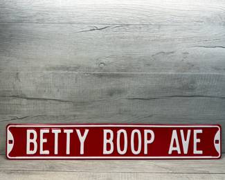 BETTY BOOP AVE METAL STREET SIGN