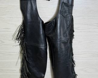 LEATHER FRINGE CHAPS FRONTIER LEATHER