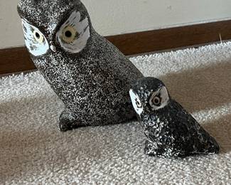 Pigeon Forge Pottery Owl Figurines