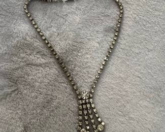 Rhinestone Waterfall Necklace Style