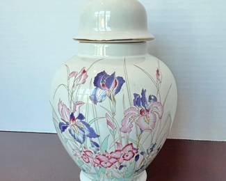 MTC Japan Ginger Jar with Iris Motif