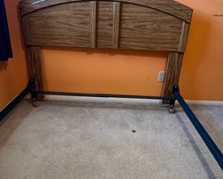 Wooden Headboard with Metal Frame