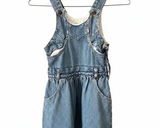 Zalabah Basic Jeans Denim Overalls Dress
