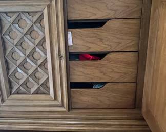 Thomasville Oak Armoire Dresser