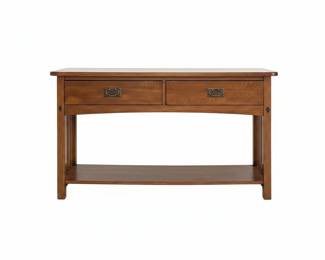 Mission Style Oak Console Table