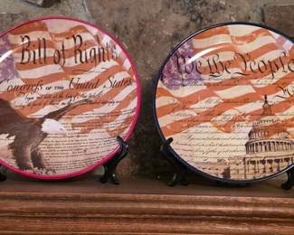 United States Constitution and Bill of Rights Decorative Plates