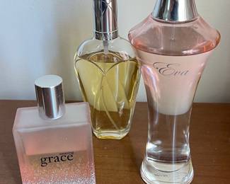 Philosophy Amazing Grace Eau de Parfum, Chanel Chance Eau Tendre Eau de Parfum, and Eva by Eva Longoria Eau de Parfum