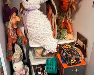 Easter Tinsel Bunnies and Halloween Decorations