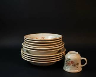 Mikasa Garden Club Silk Bouquet Stoneware Bowls