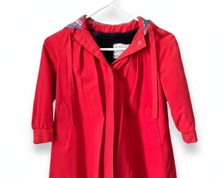 London Fog Red Hooded Raincoat