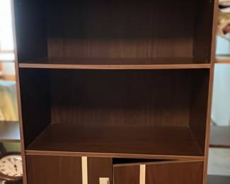 Mid-Century Modern Dark Wood Bookcase
