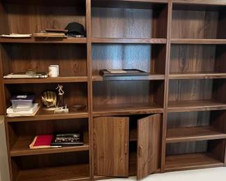 Wooden Bookcase with Cabinet