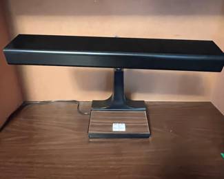 Mid-Century Modern Woodgrain Desk Lamp