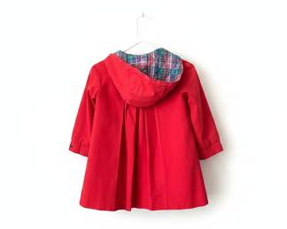London Fog Red Hooded Raincoat