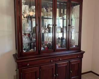 Mahogany China Cabinet Hutch Style