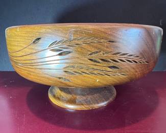 The Wood Whittlers Carved Wooden Bowl