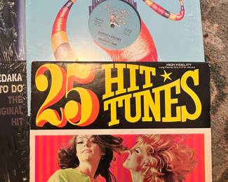 Assorted Vinyl Records Collection - KISS, Elvis Presley, Neil Sedaka, Peaches & Herb, Sugarhill Gang, Various Artists