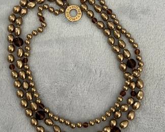 Monet Gold Tone Multi-Strand Necklace