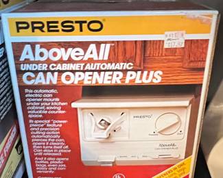 Presto AboveAll Under Cabinet Automatic Can Opener Plus