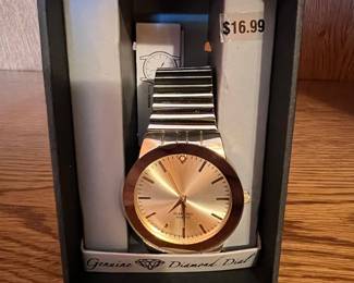Gianello Diamond Dial Quartz Watch