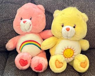 Vintage Care Bears Plush Toys (Cheer Bear and Funshine Bear)
