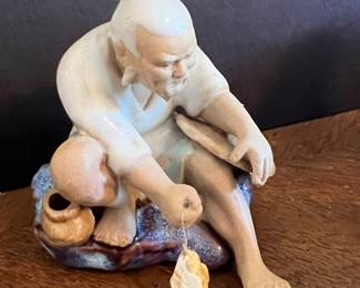 Shiwan Mudman Fisherman Figurine