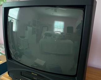 Philips CRT Television with VCR Combo