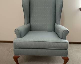 Queen Anne Style Wingback Armchair
