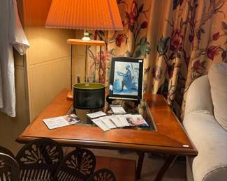 Side Table, Table Lamp
