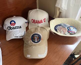 Obama Hats, Pins 