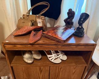 Wooden Side Table, Women's Shoes 