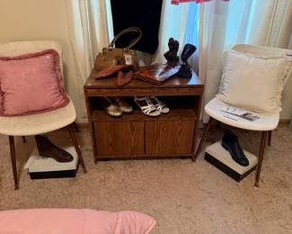 Chairs, Decorative Pillows, Wooden Side Table